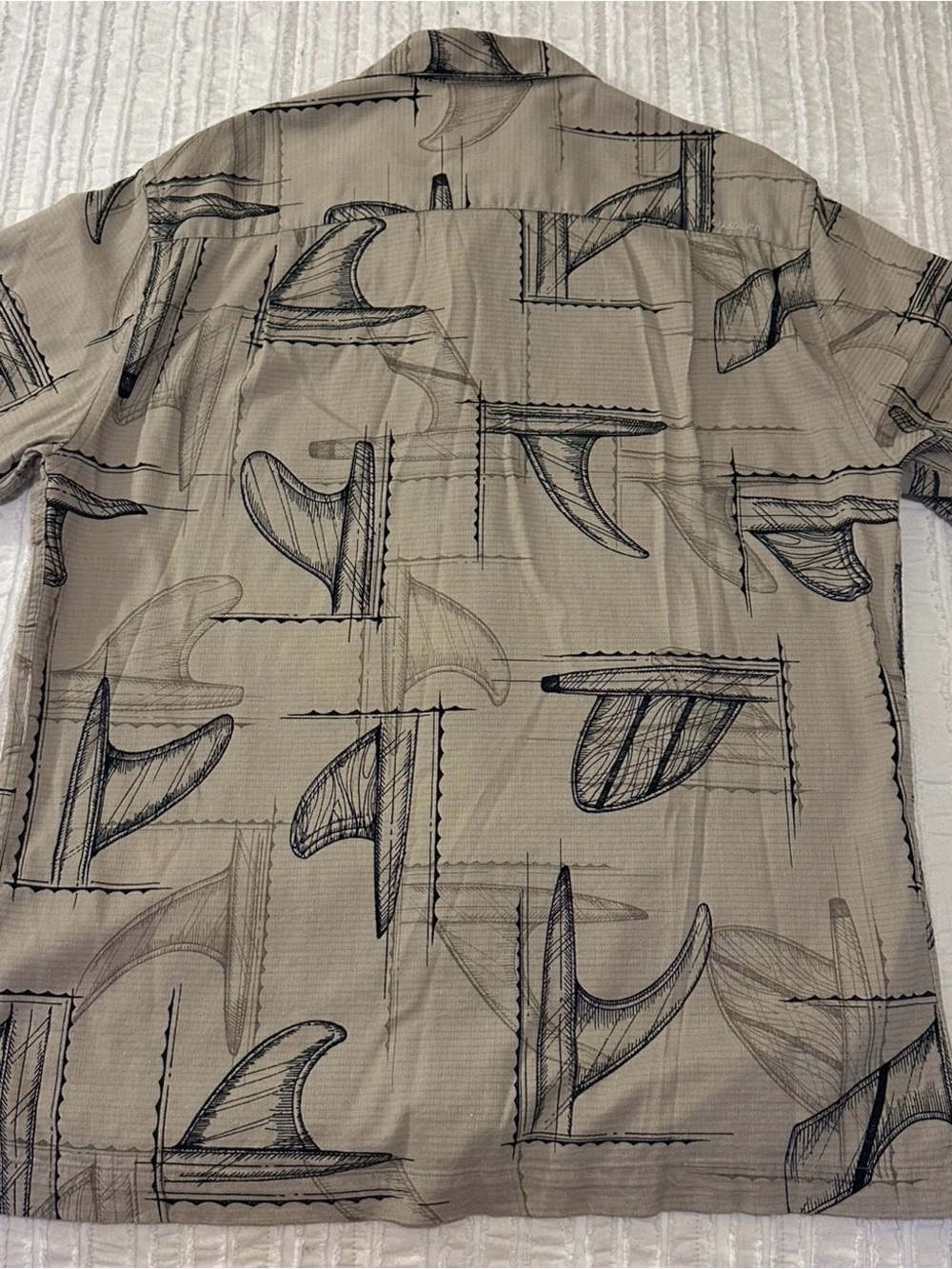 Quiksilver Waterman Collection Men's XL Cotton Graphic Print Shirt #surf#coastal - Picture 3 of 11